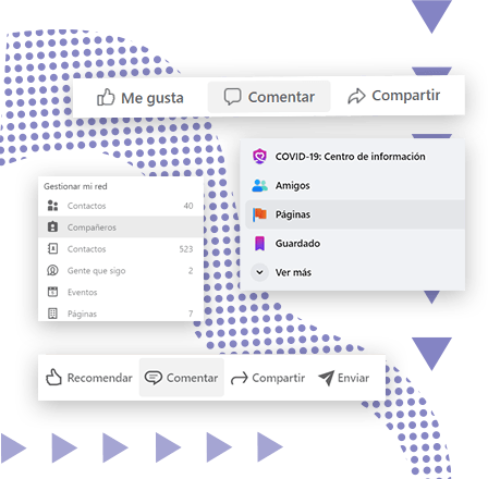 facebook linkedin similitud hover botones